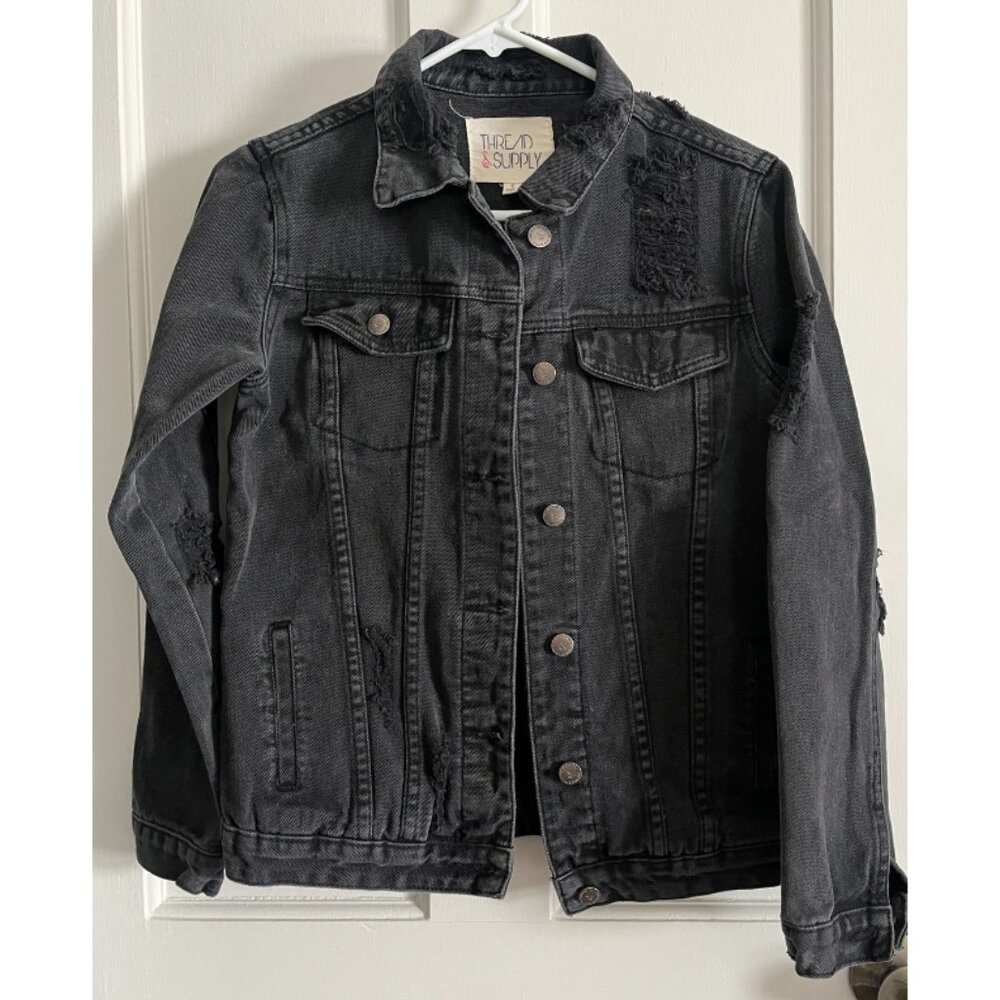 Thread & Supply Distressed Jean Jacket
